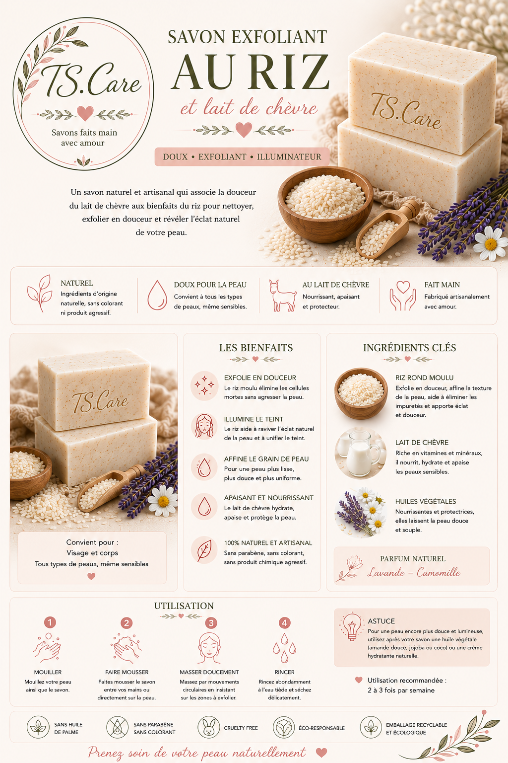 Savon Exfoliant au Riz