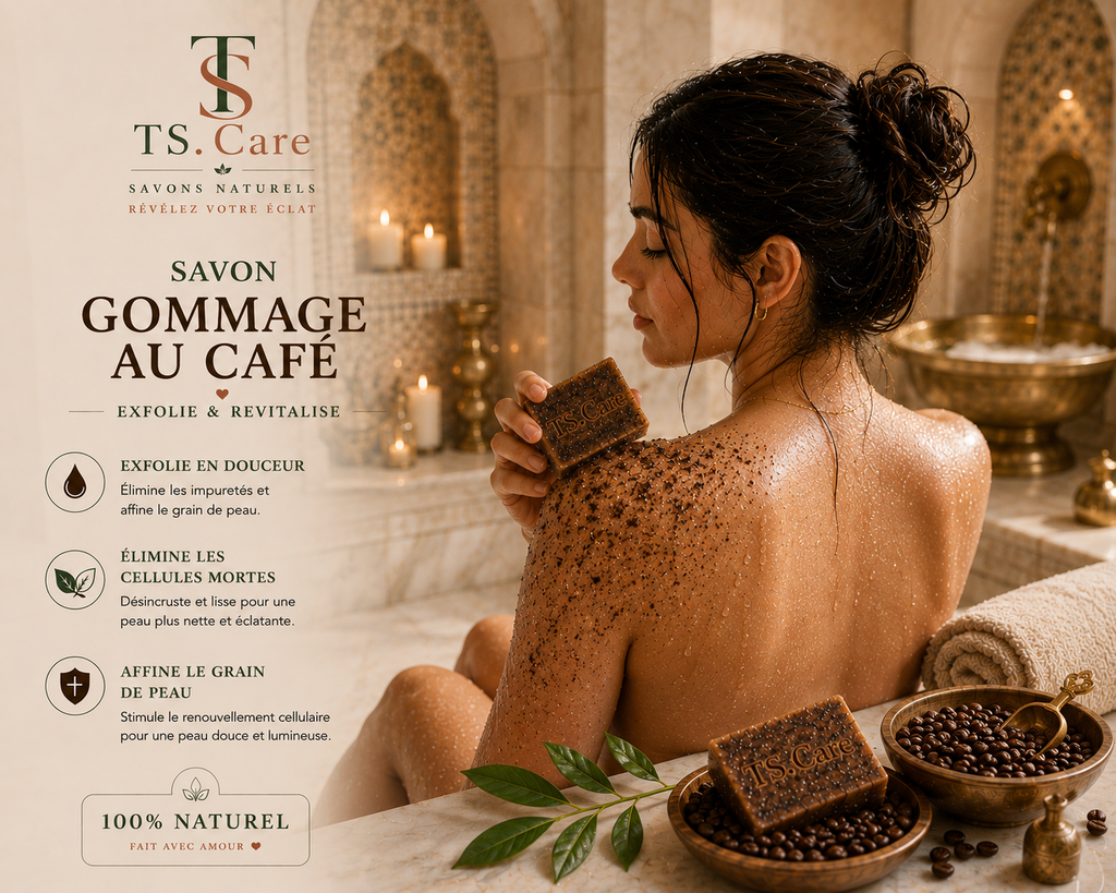 Savon Gommage au Café – Exfolie & Revitalise | TS.Care