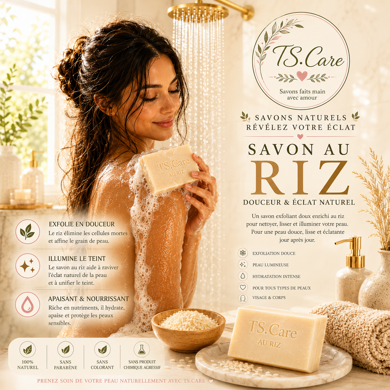 Savon Exfoliant au Riz